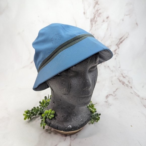 Mountain Hardwear Hat Blue Sun Womens Bucket Wide Brim Hiking Camp Nylon Rain - Picture 1 of 13